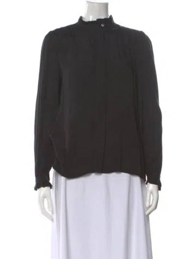 Pre-owned A.p.c. Long Sleeve Blouse In Gray