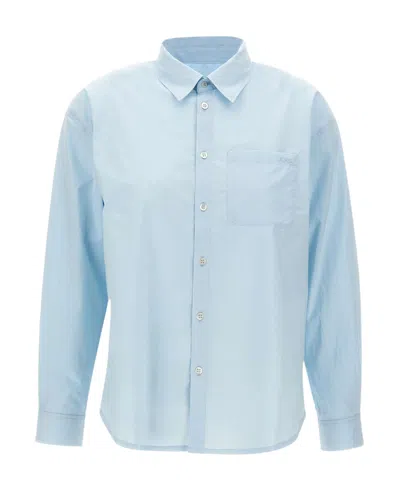 Apc Long-sleeve Button-fastening Shirt In Blue