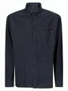Apc Long-sleeve Button-up Shirt With Classic Collar In Blue