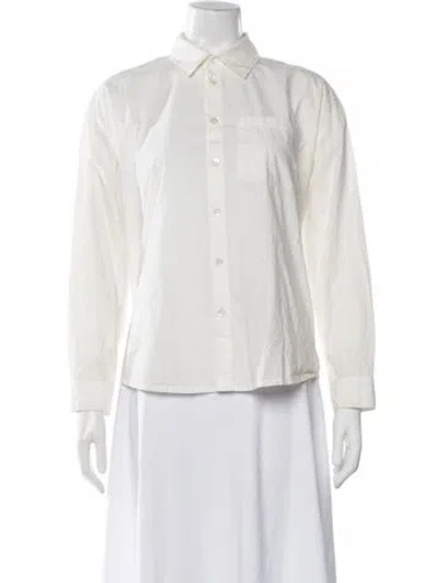 Pre-owned A.p.c. Long Sleeve Button-up Top In Neutral