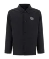 A.p.c. A. P.c. Logo-print Snap Front Coach Jacket In Blue