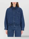 Apc Long Sleeve Collared Top With Chest Pocket In Blue