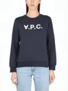 Apc Elisa Vpc Logo Sweatshirt In Inverted Print In Gray