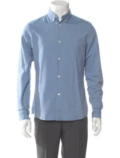 Pre-owned A.p.c. Long Sleeve Denim Shirt In Blue