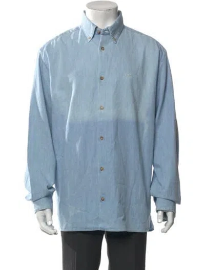 Pre-owned Apc Long Sleeve Denim Shirt In Blue