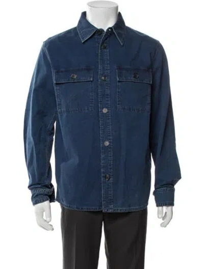 Pre-owned A.p.c. Long Sleeve Denim Shirt In Blue