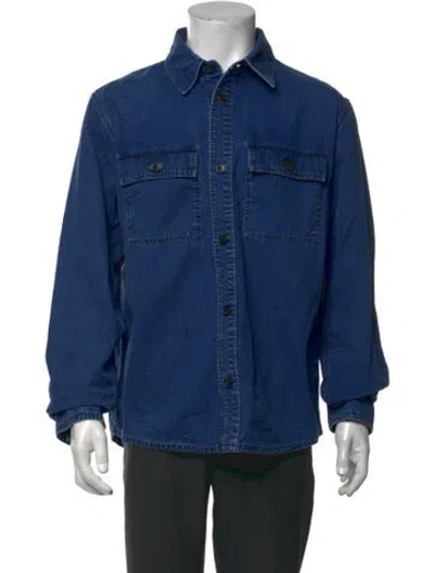 Pre-owned A.p.c. Long Sleeve Denim Shirt In Blue