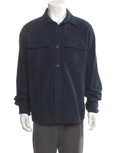 Pre-owned Apc Long Sleeve Denim Shirt In Gray