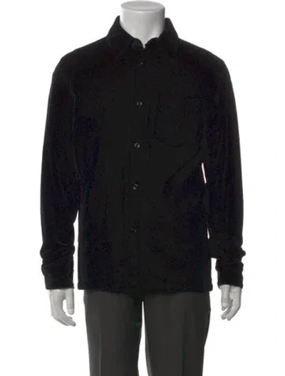 Pre-owned A.p.c. Long Sleeve Dress Shirt In Black