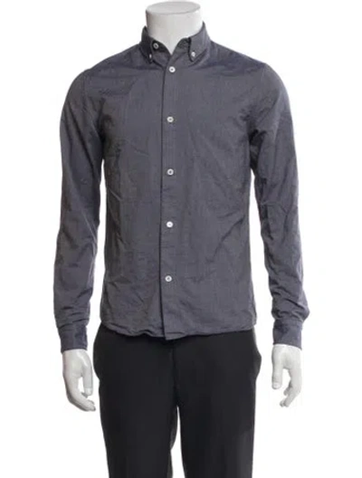 Pre-owned A.p.c. Long Sleeve Dress Shirt In Blue