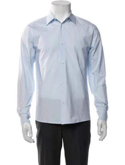 Pre-owned A.p.c. Long Sleeve Dress Shirt In Blue