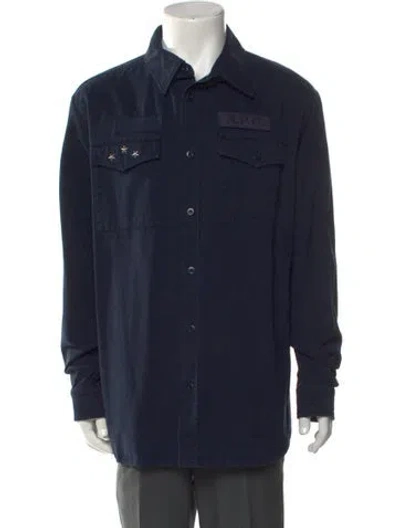 Pre-owned Apc Long Sleeve Dress Shirt In Blue