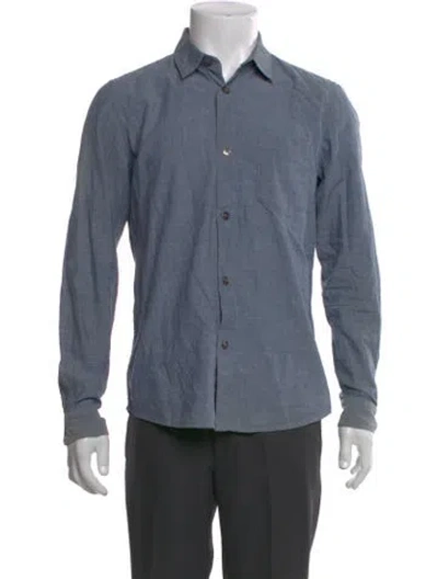 Pre-owned Apc Long Sleeve Dress Shirt In Blue