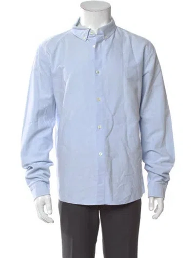 Pre-owned A.p.c. Long Sleeve Dress Shirt In Blue