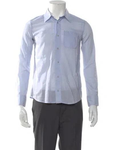 Pre-owned A.p.c. Long Sleeve Dress Shirt In Blue