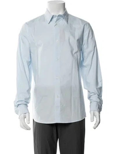 Pre-owned A.p.c. Long Sleeve Dress Shirt In Blue