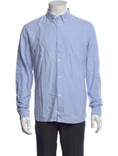 Pre-owned A.p.c. Long Sleeve Dress Shirt In Blue