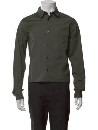 Pre-owned A.p.c. Long Sleeve Dress Shirt In Green