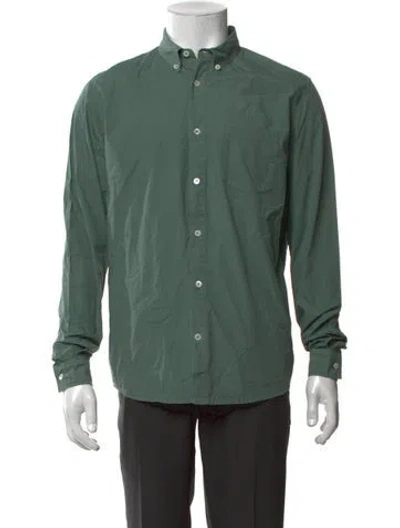 Pre-owned A.p.c. Long Sleeve Dress Shirt In Green