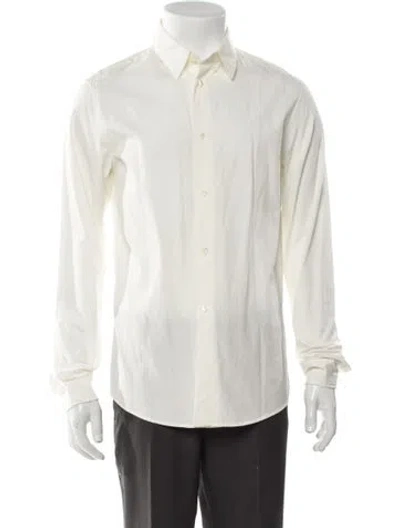 Pre-owned A.p.c. Long Sleeve Dress Shirt In White