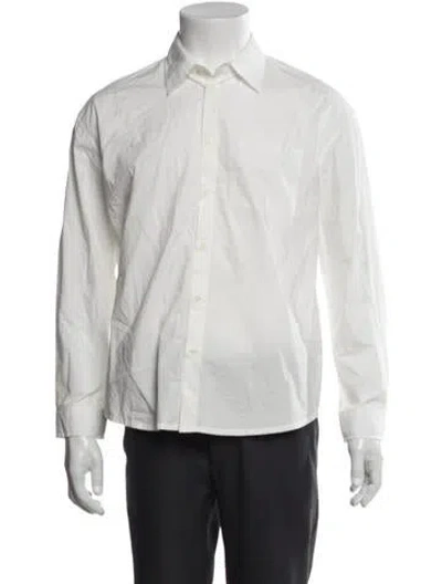 Pre-owned A.p.c. Long Sleeve Dress Shirt In White