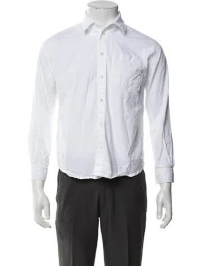 Pre-owned A.p.c. Long Sleeve Dress Shirt In White