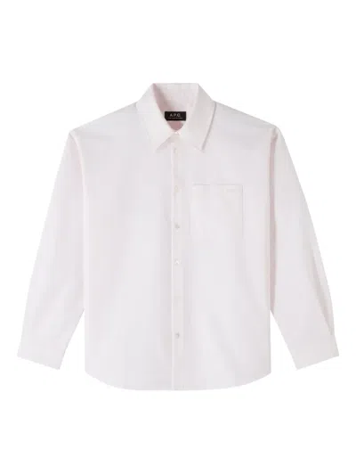 Apc Long-sleeve Pocket Shirt In White