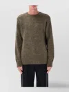 Apc A.p.c. A.p.c. Lucas Alpaca Blend Crew Neck Sweater In Brown