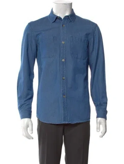 Pre-owned Apc Long Sleeve Shirt In Blue