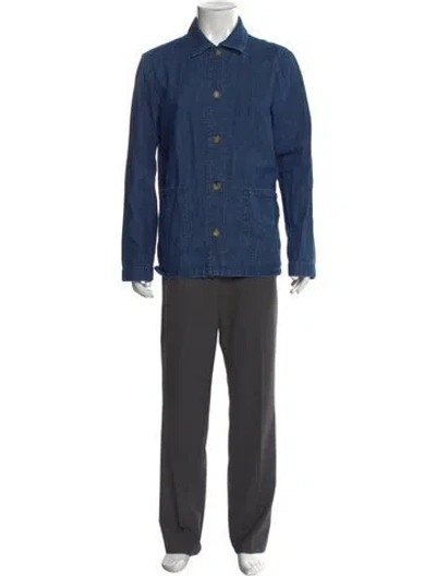 Pre-owned Apc Long Sleeve Shirt In Blue