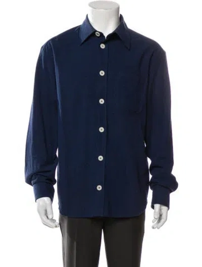 Pre-owned Apc Long Sleeve Shirt In Blue