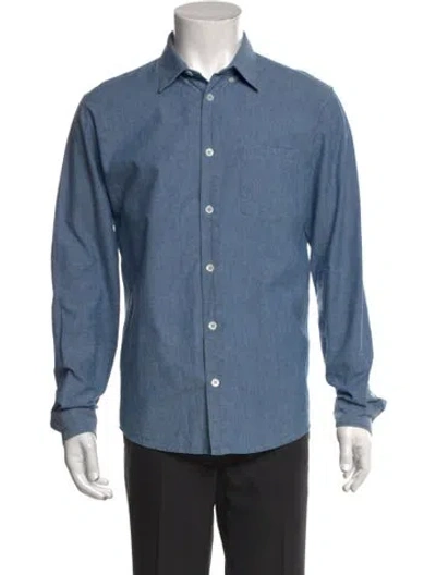Pre-owned Apc Long Sleeve Shirt In Blue