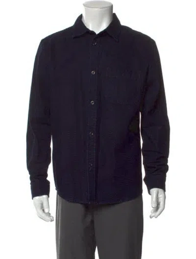 Pre-owned Apc Long Sleeve Shirt In Blue