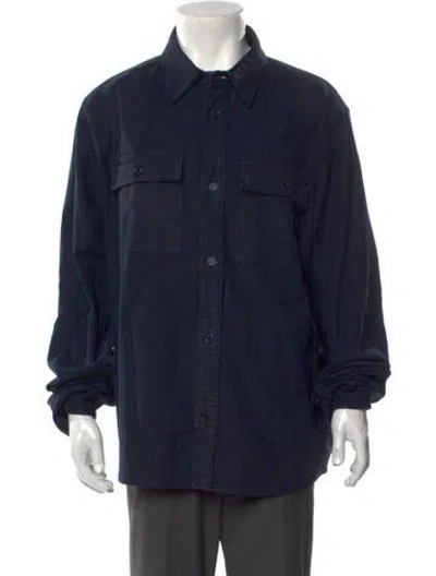 Pre-owned A.p.c. Long Sleeve Shirt In Blue