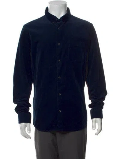 Pre-owned A.p.c. Long Sleeve Shirt In Blue