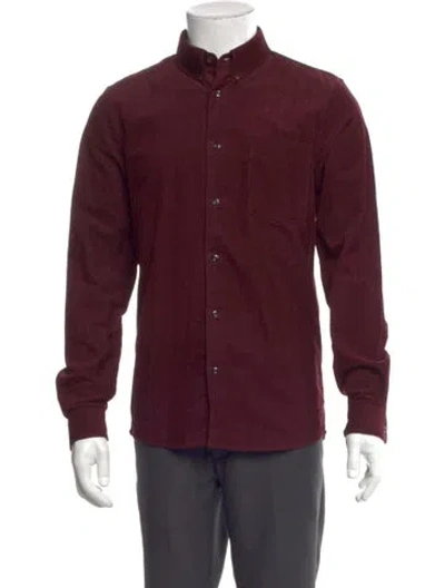 Pre-owned Apc Long Sleeve Shirt In Burgundy
