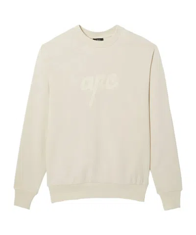 Apc Logo Oversize Sweatshirt A.p.c. In White