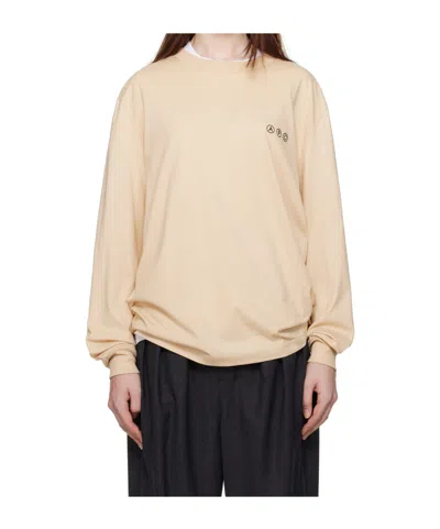 Apc Beige Manche Longue Adresse T-shirt In Baa Beige