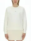 Apc Long-sleeve Top With Crew Neckline And Oversized Sleeves In White