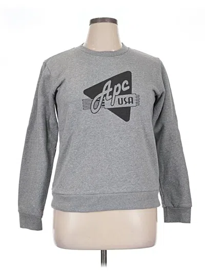 Pre-owned Apc Long Sleeve T-shirt In Gray
