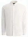 Apc Long-sleeve White Shirt With Classic Button-down Collar In White