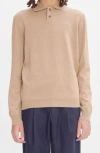 Apc A.p.c. Long Sleeve Wool Polo Sweater In Pbc - Heather Beige