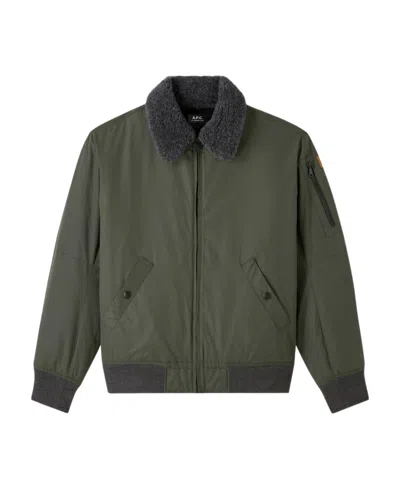 Apc Long-sleeved Casual Jacket In Black