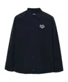 Apc A.p.c. Regis' Black Cotton Blend Shirt In Black