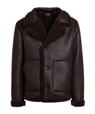 Apc Long-sleeved Casual Jacket In Black