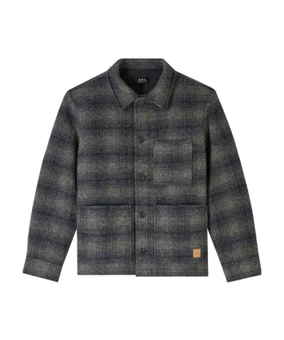 Apc Long-sleeved Casual Jacket In Black