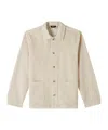 Apc Kerlouan Beige Jacket With Classic Collar And Front Button Closure In Cotton Man In Nude