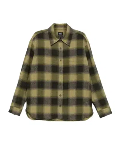 A.p.c. Long Sleeved Check-pattern Shirt In Multi