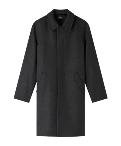 Apc Long-sleeved Coat In Black