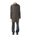 Apc Checkered Long Coat Side Pockets In Brown